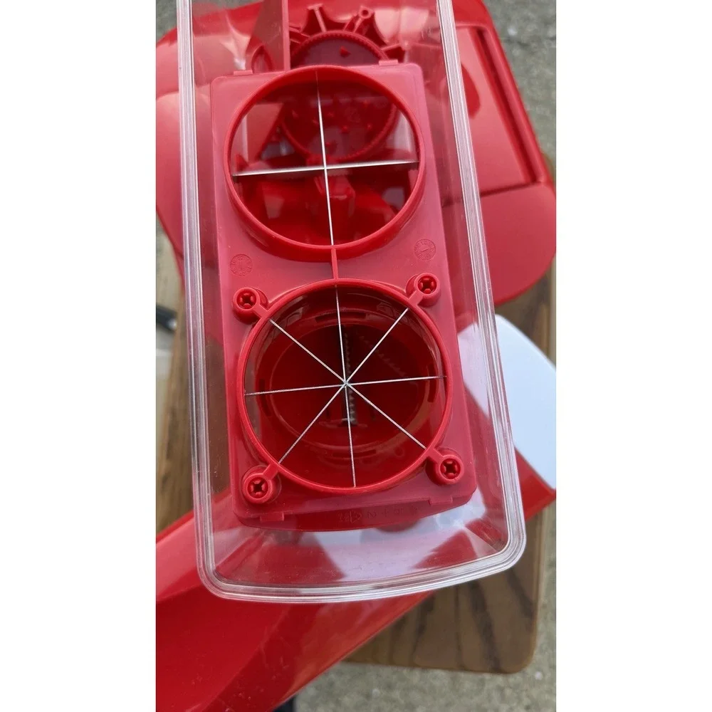 Red Kitchen Chopper Slicer Dicer Container Set Food Prep Storage Lot‎